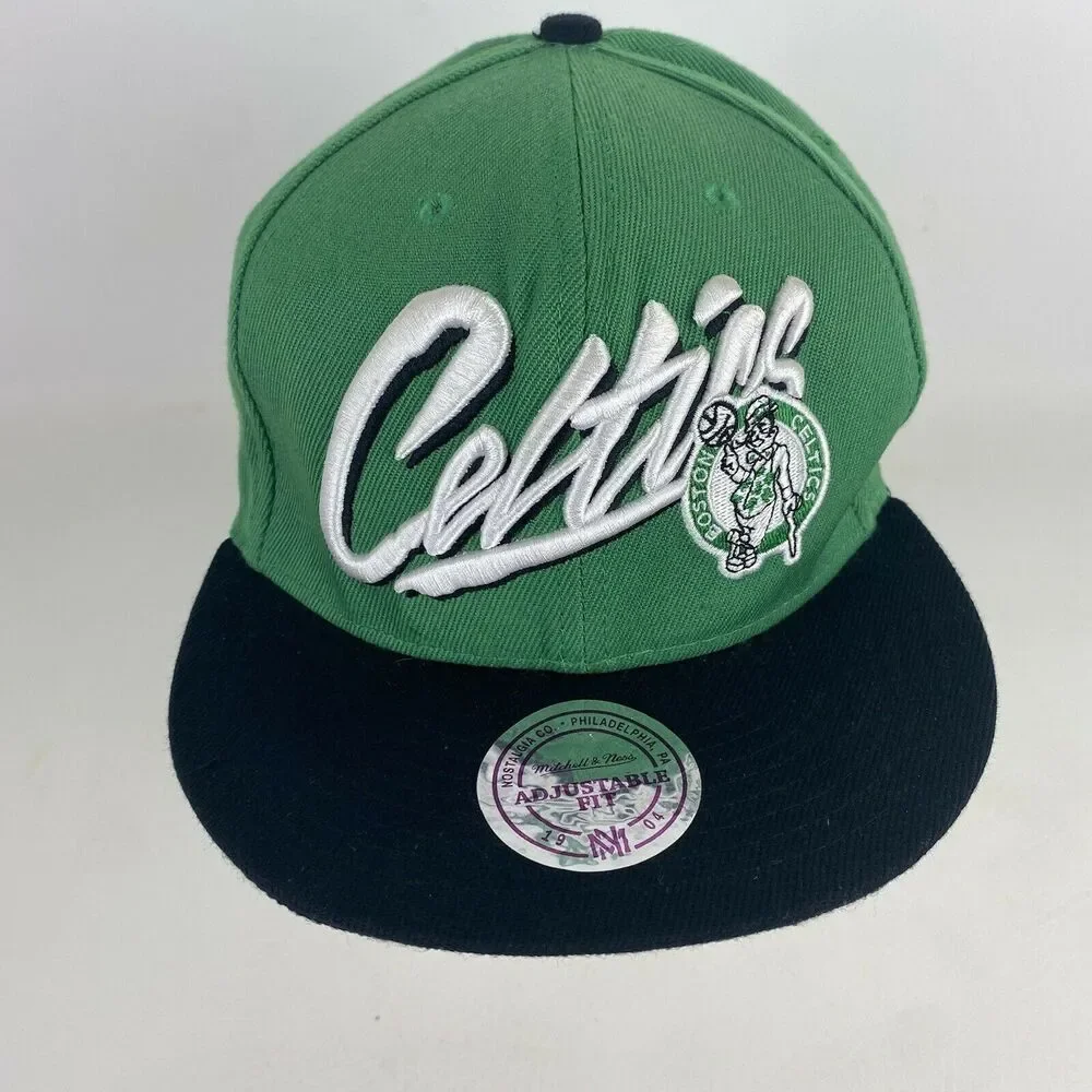 Vtg Mitchell &‎ Ness Boston Celtics Hat Hardwood Classics Vintage Snapback Cap